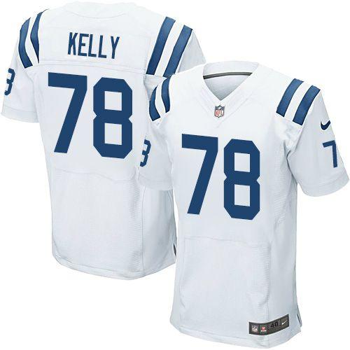 Nike Colts #78 Ryan Kelly White Men's Stitched NFL Elite Jersey - Click Image to Close